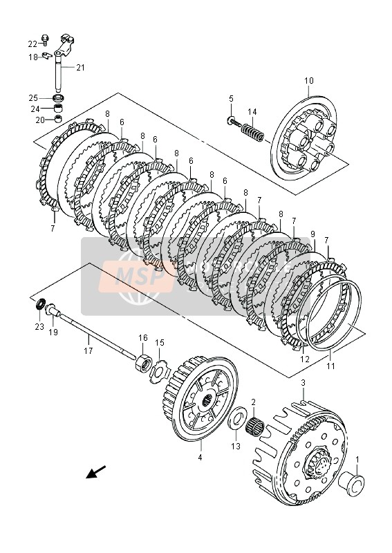 Suzuki RMX450Z 2013 Clutch for a 2013 Suzuki RMX450Z