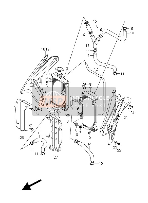 1772035G30, Radiator, Lh, Suzuki, 0