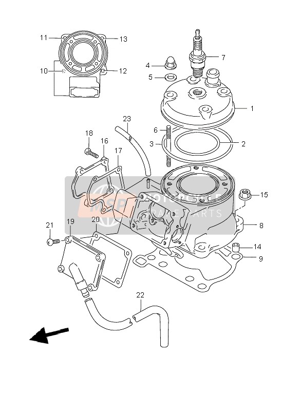 Suzuki RM85 (SW & LW) 2008 Cilindro para un 2008 Suzuki RM85 (SW & LW)