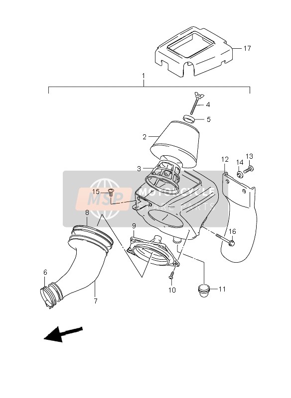 Suzuki RM85 (SW & LW) 2008 Purificateur d'air pour un 2008 Suzuki RM85 (SW & LW)