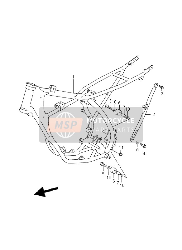 Suzuki RM85 (SW & LW) 2008 Frame for a 2008 Suzuki RM85 (SW & LW)