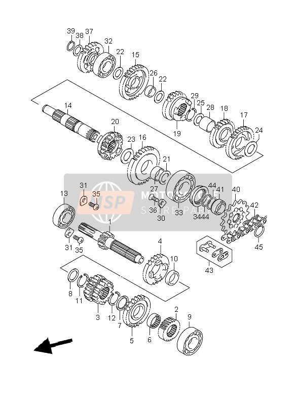 Suzuki RM125 2008 Transmission pour un 2008 Suzuki RM125