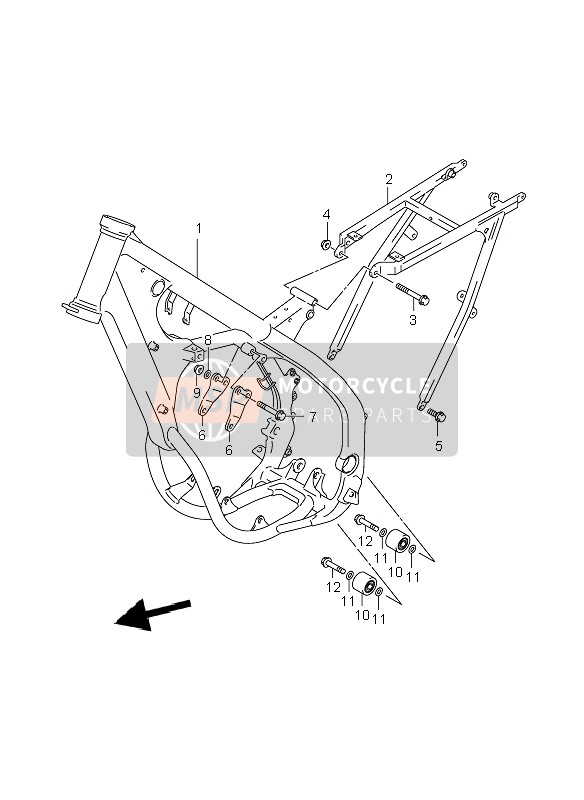 Suzuki RM125 2008 Frame for a 2008 Suzuki RM125