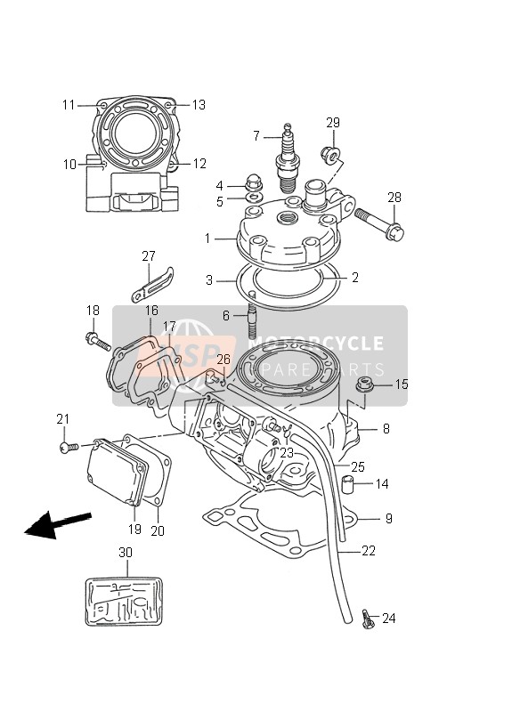 Suzuki RM125 1995 Cylinder for a 1995 Suzuki RM125