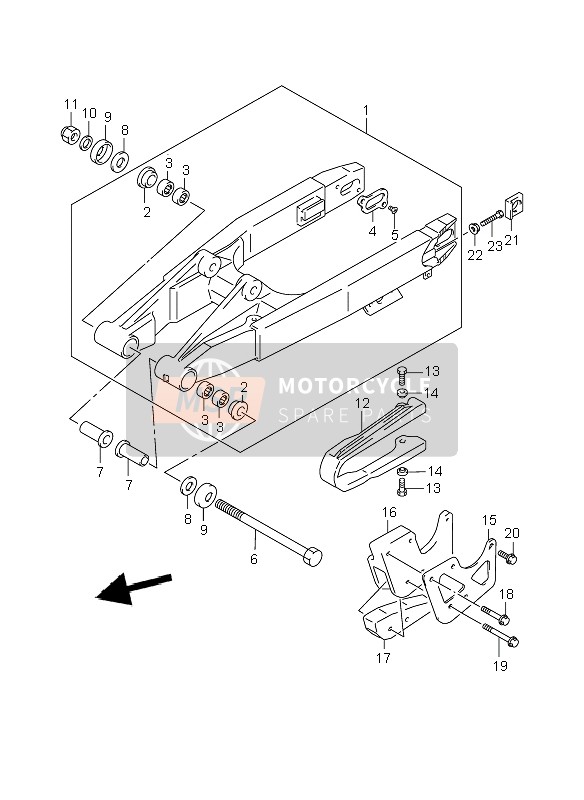 Suzuki RM85 (SW & LW) 2009 Rear Swing Arm for a 2009 Suzuki RM85 (SW & LW)