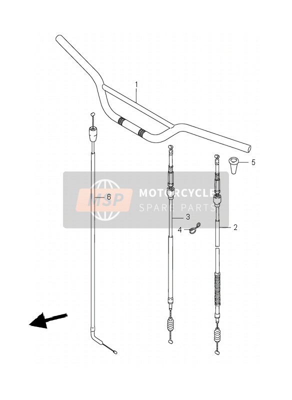 Suzuki RM-X250 1996 Guidon pour un 1996 Suzuki RM-X250