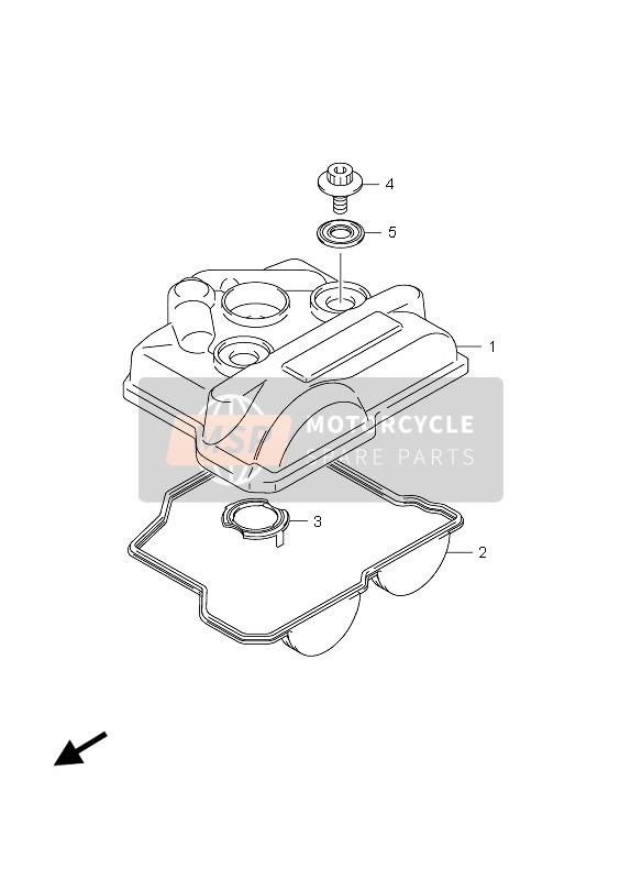 Suzuki RM-Z250 2010 Cylinder Head Cover for a 2010 Suzuki RM-Z250