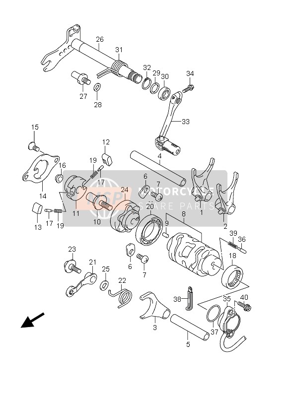 2531049H00, Cam, Gear Shift, Suzuki, 0