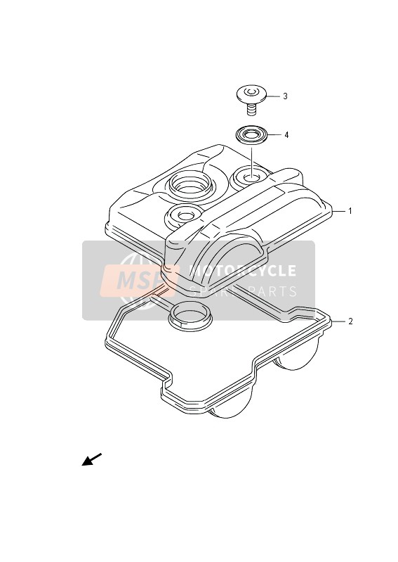 Suzuki RM-Z450 2013 Cylinder Head Cover for a 2013 Suzuki RM-Z450