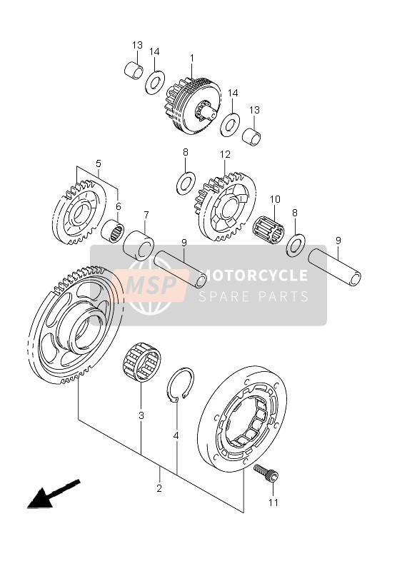 Suzuki RMX450Z 2011 Starter Clutch for a 2011 Suzuki RMX450Z