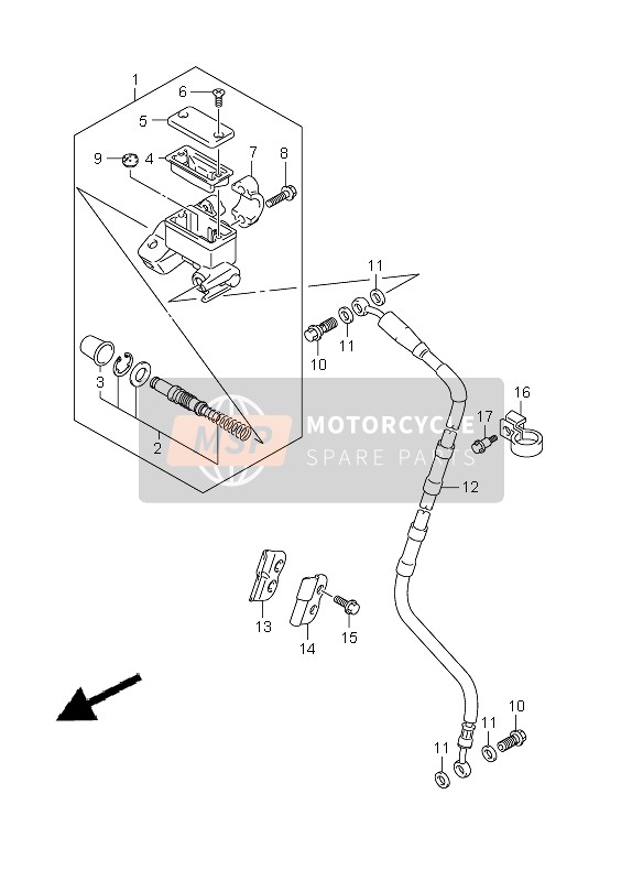 Suzuki RMX450Z 2011 HAUPTZYLINDER VORNE für ein 2011 Suzuki RMX450Z