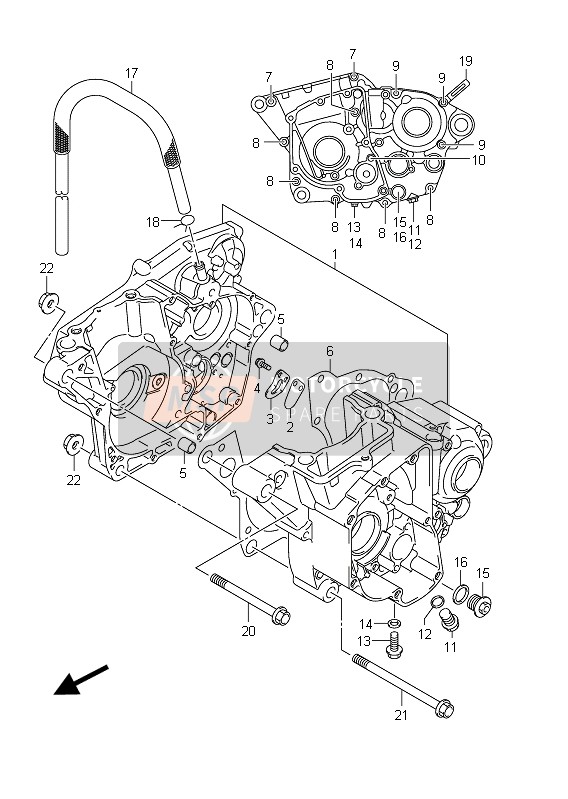 1130149821, Crankcase Set, Suzuki, 0