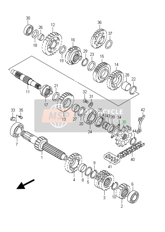 2764110H01, Piatto,  . Catena RM-Z250/K7-, Suzuki, 2