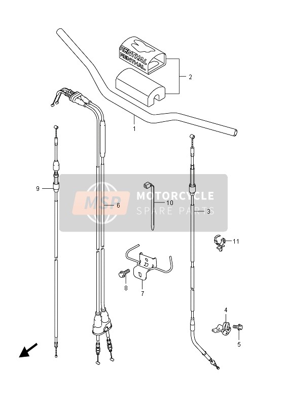 Suzuki RM-Z450 2011 Handlebar for a 2011 Suzuki RM-Z450