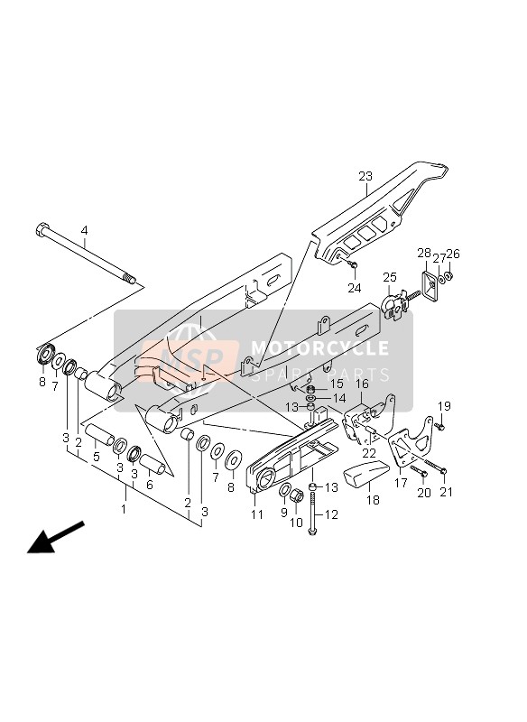 Bras oscillant arrière (SW-E28)