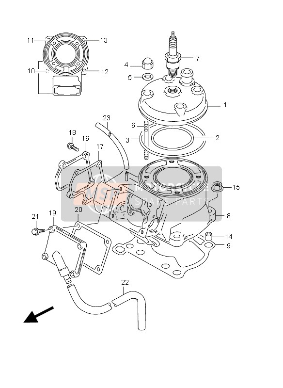 Suzuki RM85 (SW & LW) 2012 Cylinder for a 2012 Suzuki RM85 (SW & LW)