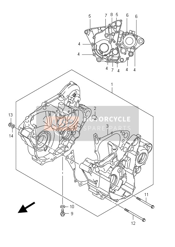 Suzuki RMX450Z 2012 Carter pour un 2012 Suzuki RMX450Z