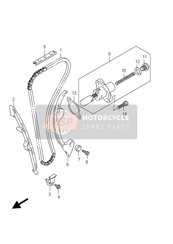 Suzuki RMX450Z 2012 STEUERKETTE für ein 2012 Suzuki RMX450Z