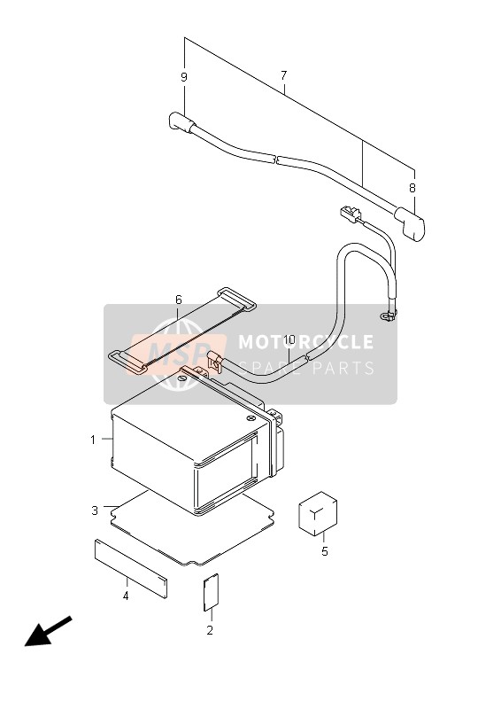 Suzuki RMX450Z 2012 Batterie pour un 2012 Suzuki RMX450Z