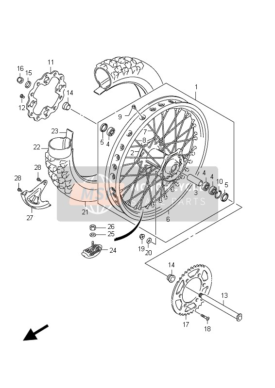 Roue arrière