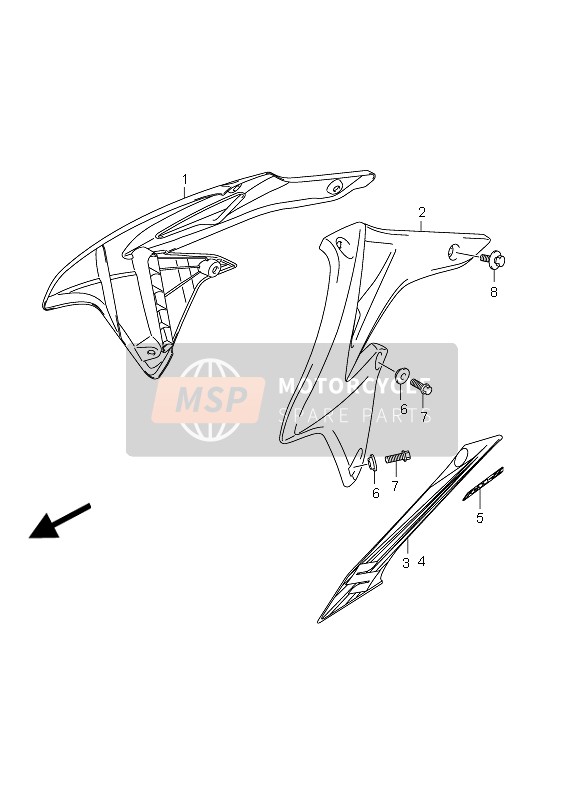 Suzuki RM-Z250 2012 Couvercle du réservoir de carburant pour un 2012 Suzuki RM-Z250