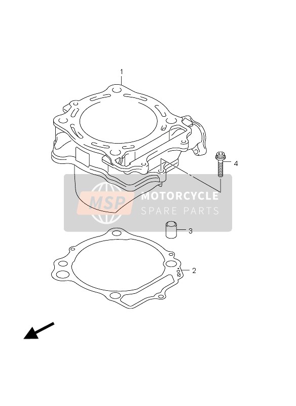 Suzuki RM-Z450 2012 Cilindro para un 2012 Suzuki RM-Z450