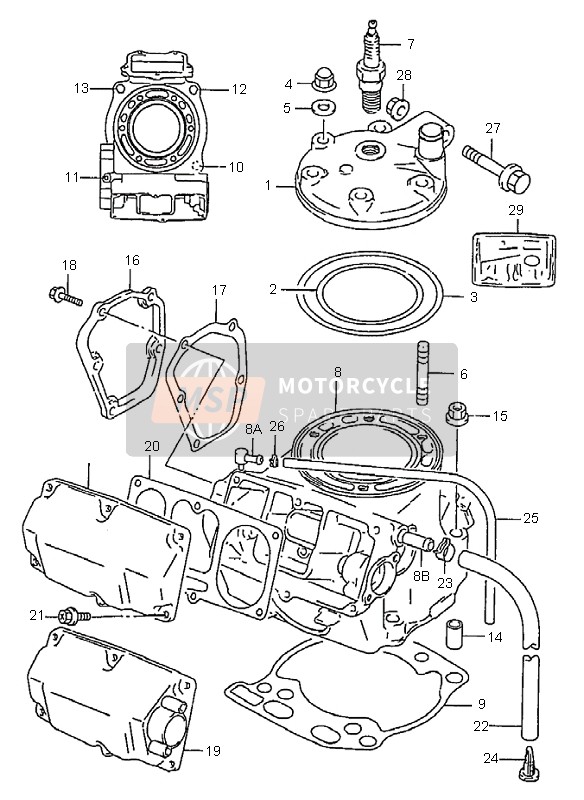 Suzuki RM250 1997 Cylindre pour un 1997 Suzuki RM250