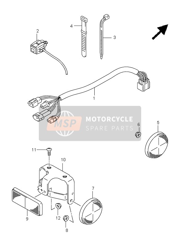 Suzuki DR-Z125 (SW & LW) 2003 Wiring Harness for a 2003 Suzuki DR-Z125 (SW & LW)