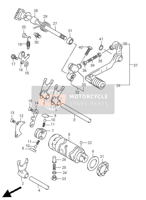 Suzuki DR-Z125 (SW & LW) 2004 Changement de vitesse pour un 2004 Suzuki DR-Z125 (SW & LW)