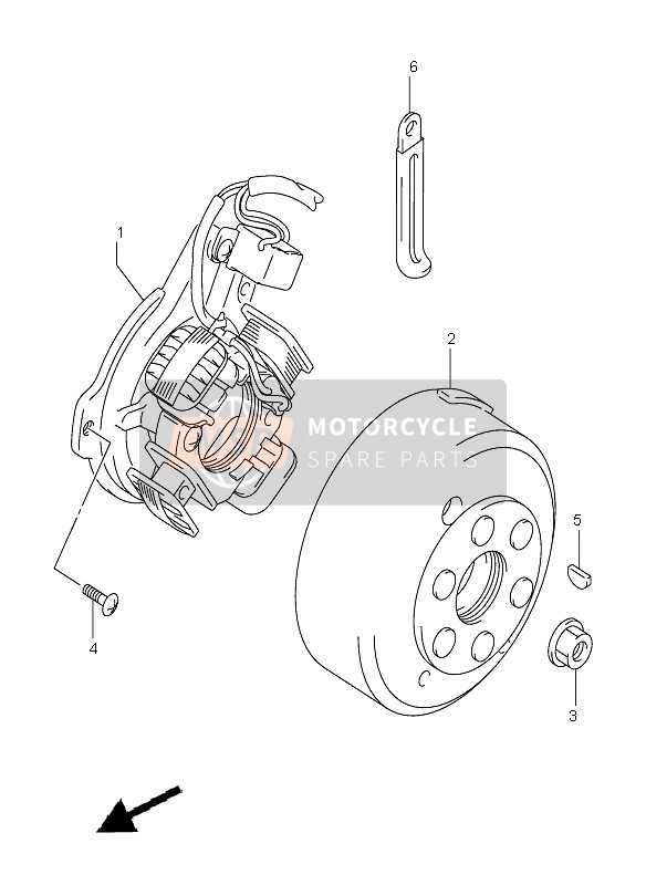 Suzuki DR-Z125 (SW & LW) 2005 Imanes para un 2005 Suzuki DR-Z125 (SW & LW)