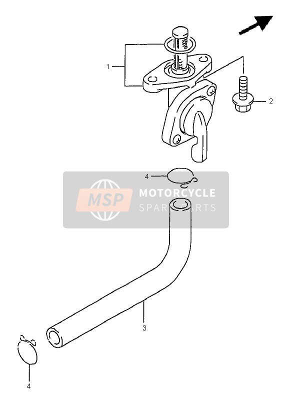 Suzuki RM250 1997 Robinet de carburant pour un 1997 Suzuki RM250