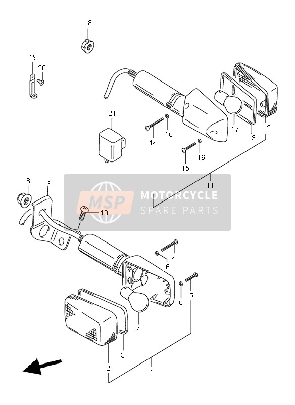 3560329E90, Blinkleuchte, Suzuki, 1