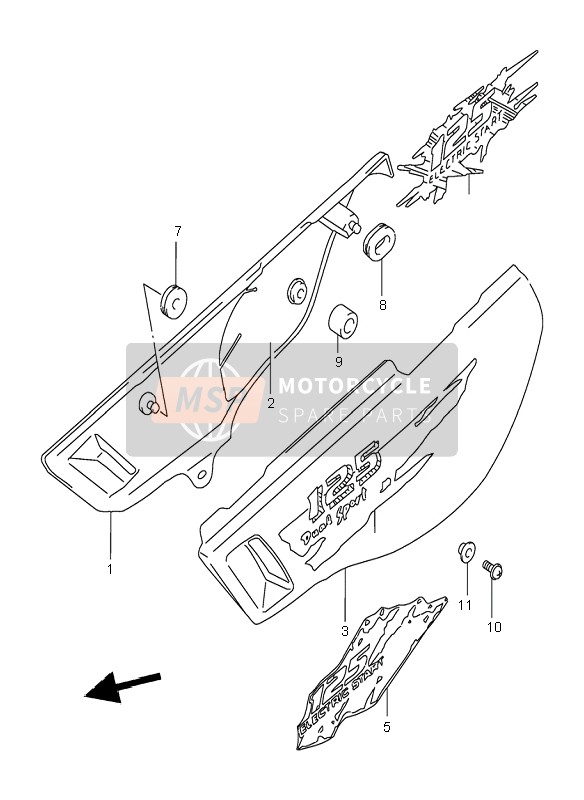 4711144AA030H, Framedeksel, R., Suzuki, 0