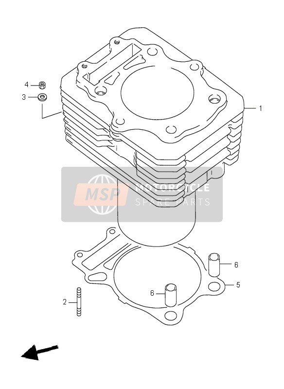 Suzuki DR350SE 1995 Cylinder for a 1995 Suzuki DR350SE