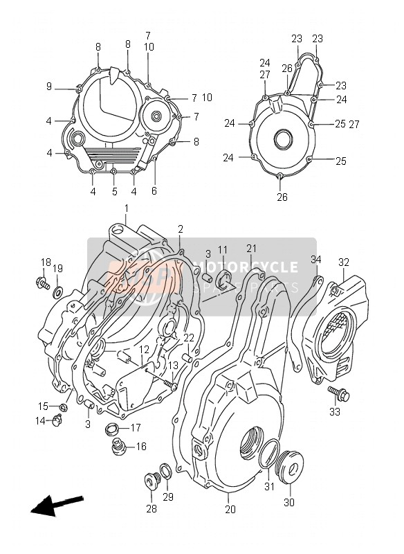 1136014D01, Cover, Engine Sprocket, Suzuki, 1