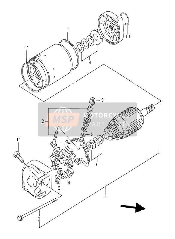 Suzuki DR350SE 1995 ANLASSER für ein 1995 Suzuki DR350SE