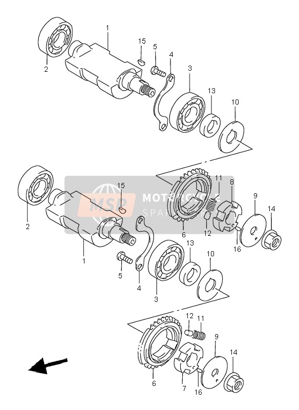 Suzuki DR650RE 1995 KURBELWELLENAUSGLEICHER für ein 1995 Suzuki DR650RE