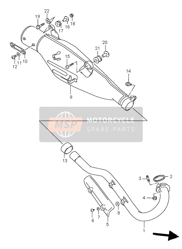 Suzuki DR650RE 1995 SCHALLDÄMPFER für ein 1995 Suzuki DR650RE