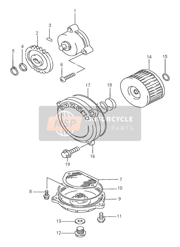 Suzuki DR650RE 1995 ÖLPUMPE für ein 1995 Suzuki DR650RE