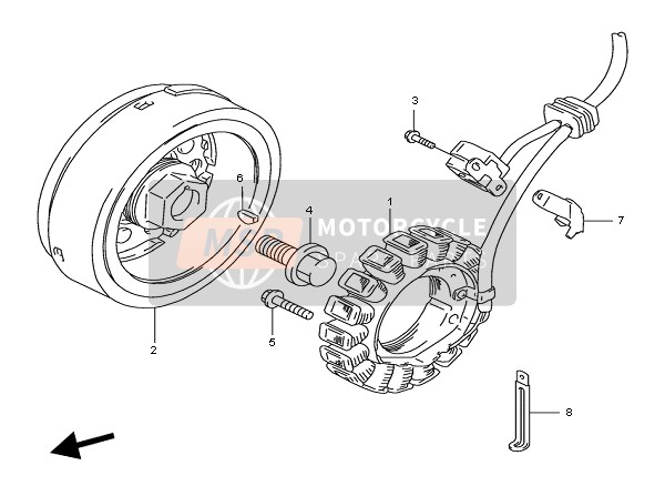 Suzuki DR650RE 1995 MAGNETZÜNDER für ein 1995 Suzuki DR650RE