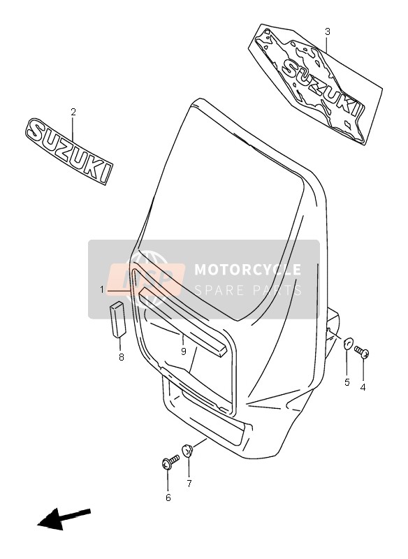 Suzuki DR650RE 1995 Headlamp Housing for a 1995 Suzuki DR650RE