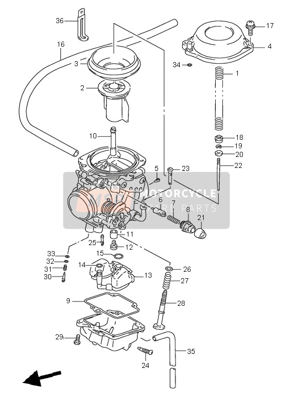 Suzuki DR650RSE 1995 Carburettor for a 1995 Suzuki DR650RSE