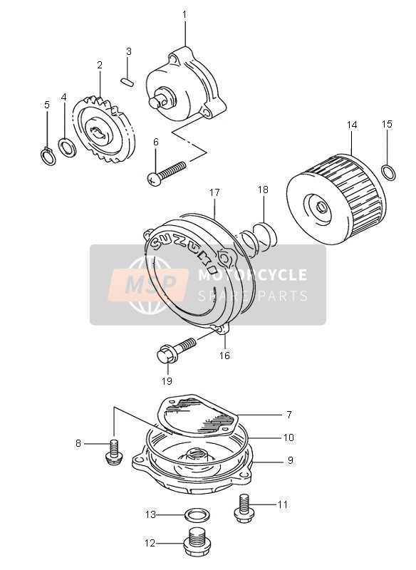 Suzuki DR650RSE 1995 Oil Pump for a 1995 Suzuki DR650RSE