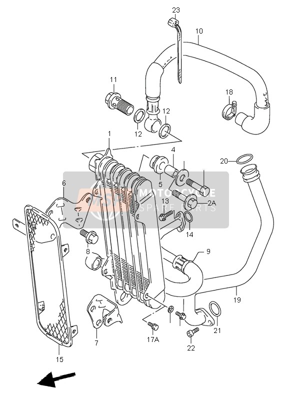 Suzuki DR650RSE 1995 Oil Cooler for a 1995 Suzuki DR650RSE