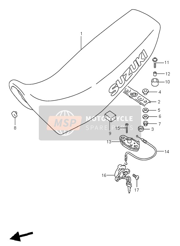 Suzuki DR650RSE 1995 SITZ für ein 1995 Suzuki DR650RSE