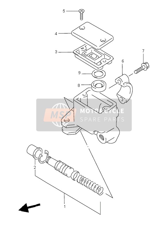 Suzuki DR800S 1995 Front Master Cylinder for a 1995 Suzuki DR800S