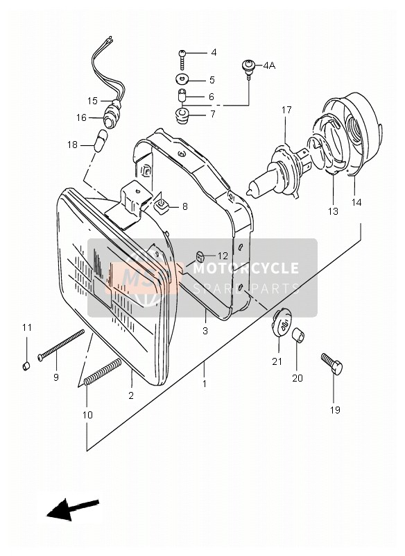 Suzuki DR125SE 1996 SCHEINWERFER für ein 1996 Suzuki DR125SE