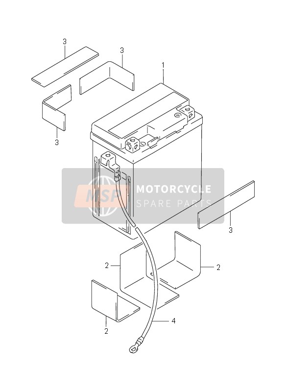 Suzuki DR350SE 1996 Accu voor een 1996 Suzuki DR350SE