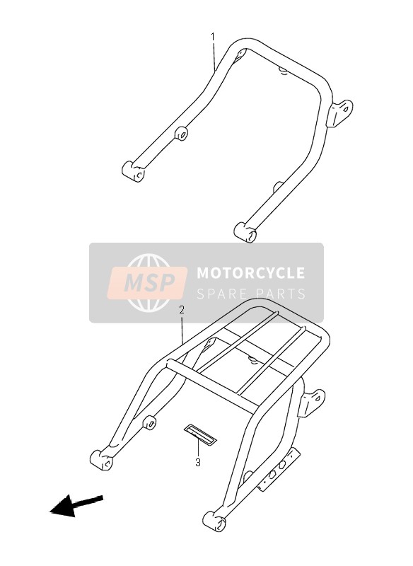 Suzuki DR350SE 1996 Achterste clip voor een 1996 Suzuki DR350SE