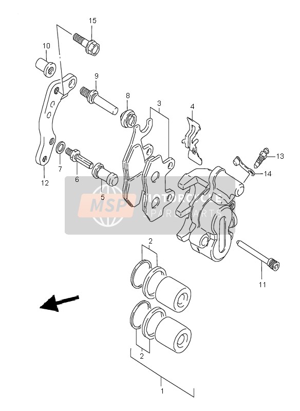 Suzuki DR350SE 1996 BREMSSATTEL VORNE für ein 1996 Suzuki DR350SE